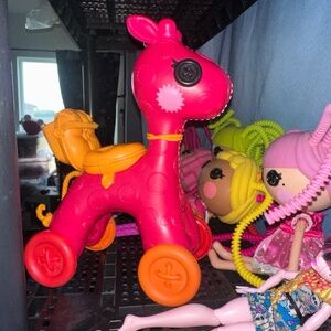 Lalaloopsy Ride On Rocking Horse Giraffe Pink Toy 12" Full Size Doll